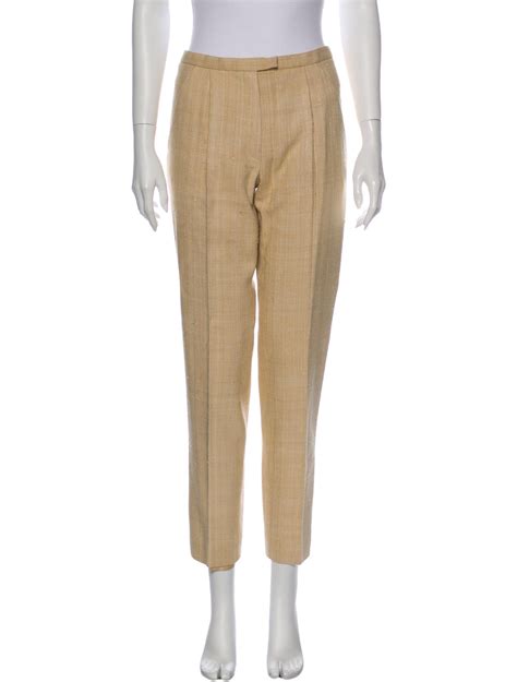 hermes silk pleated pants.